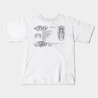 Ripsaw Tank Blueprint Black Kids T-Shirt